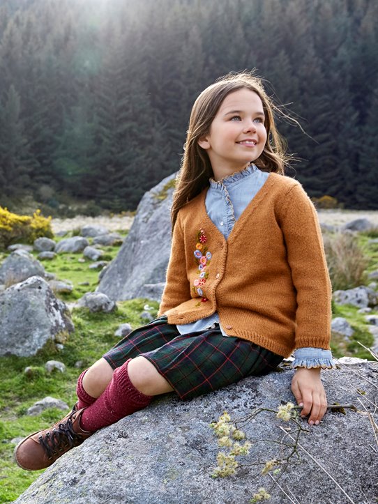 pull brodé fille