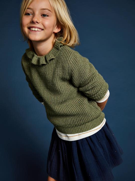 pull collerette fille
