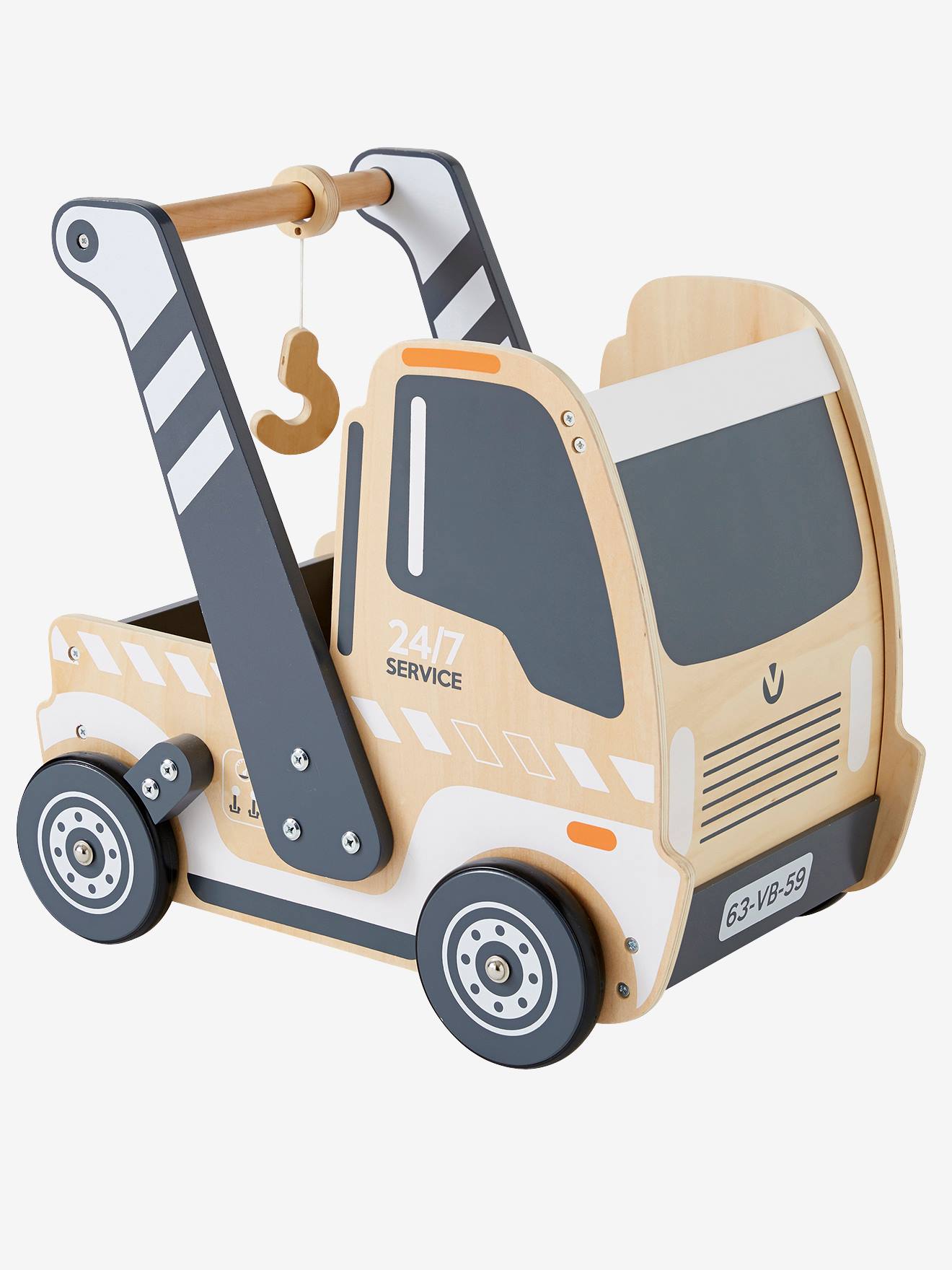 chariot bébé en bois