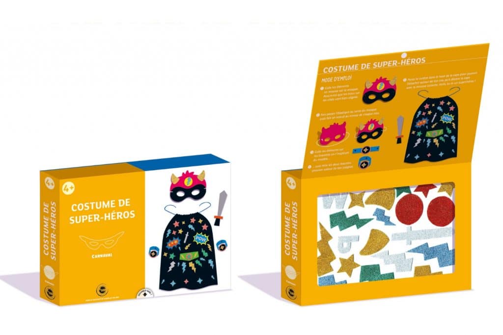coffret pour fabriquer un costume de super héros