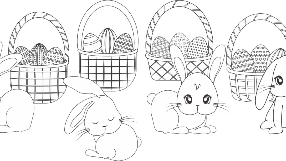 Coloriage de Pâques, coloriages de Pâques à imprimer pour dessiner, Dessiner et colorier Pâques