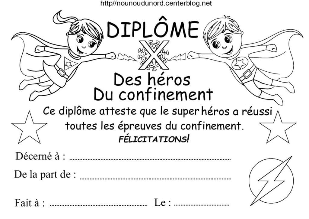 diplôme enfant confinement
