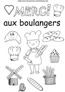 coloriage confinement boulanger