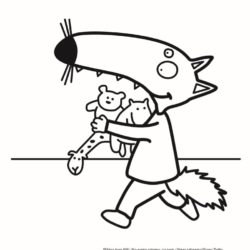 coloriage petit loup enfant 2 ans, 3 ans, 4 ans, 5 ans gratuit à imprimer