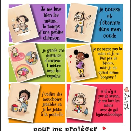 gestes barrieres pour maternelle affiche et consignes