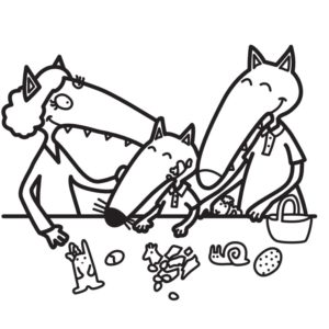 petit loup coloriage famille gratuit editions auzou