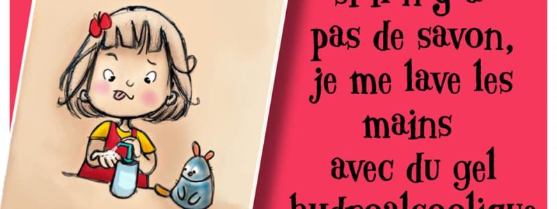 se laver les mains si plus de savon consignes pour enfant