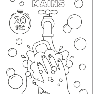 coloriage se laver les mains