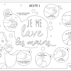 gestes barrieres enfant je me lave les mains