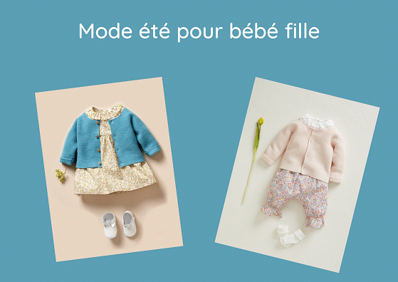 Mode printemps-été bébé fille : idées pour le dressing, vêtements bébé fille de 0 à 36 mois