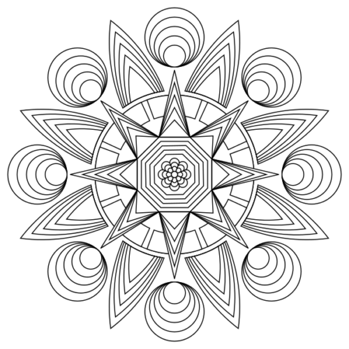 mandala étoile à colorier