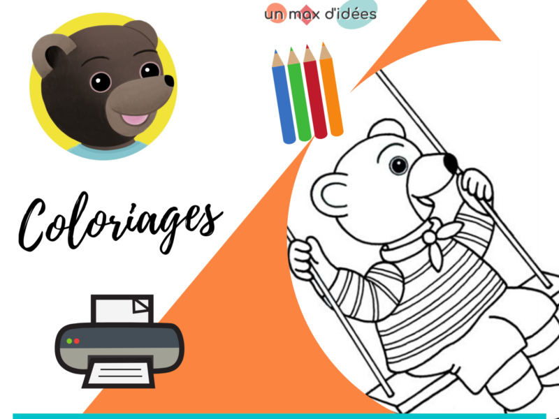 petit ours brun coloriage enfant gratuit