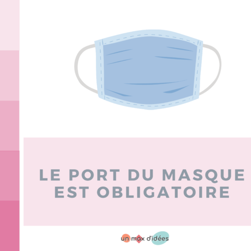 affiche avec un masque chirurgical