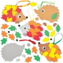 activité automne collage hérisson kit créatif