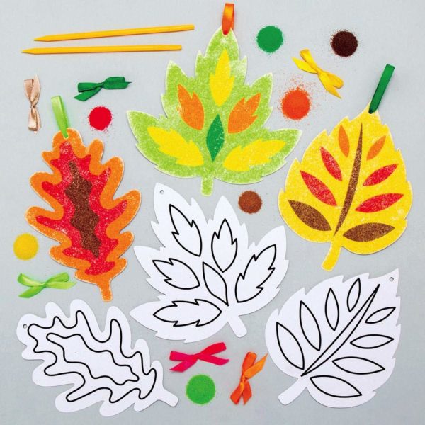 activité sable automne feuilles kit créatif