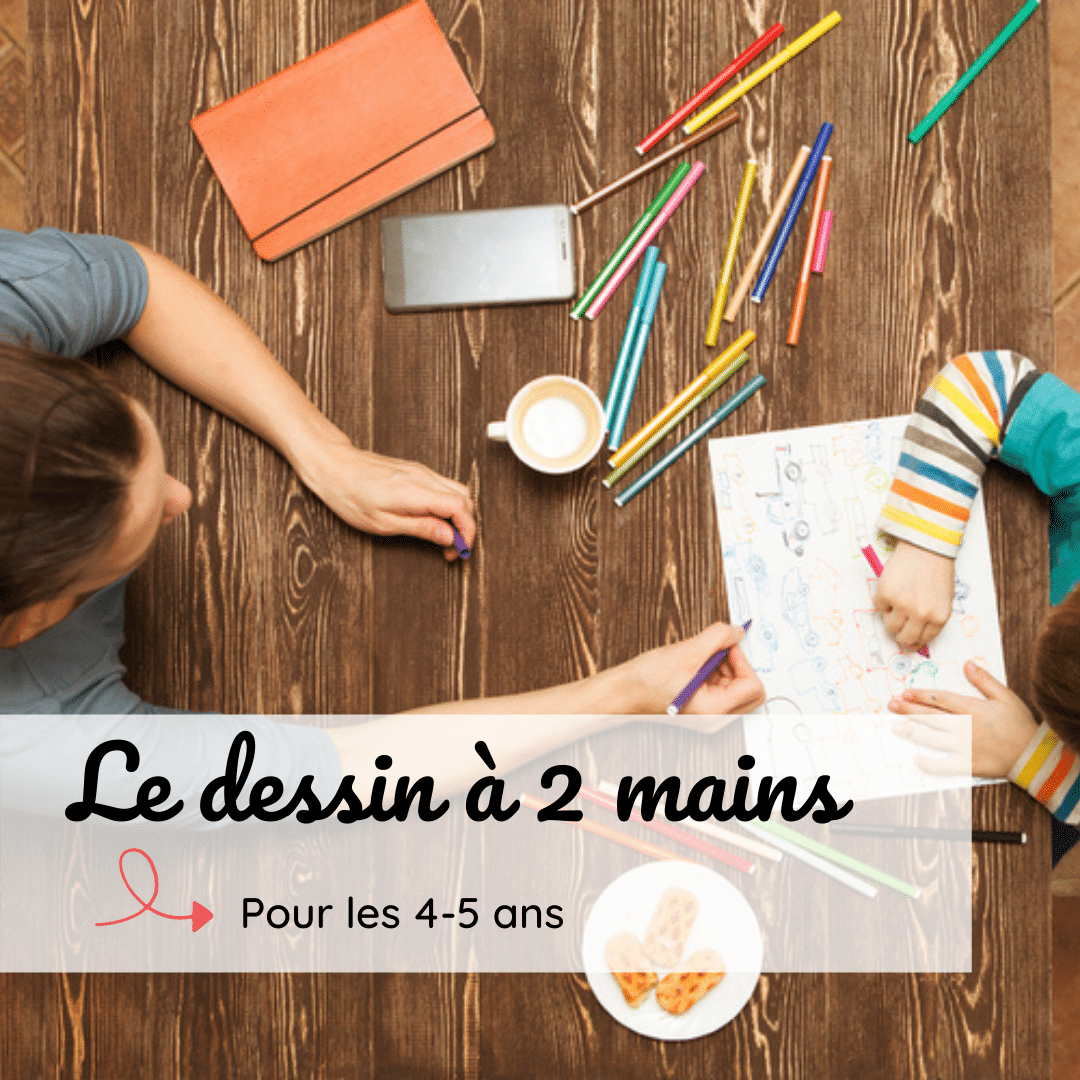 une femme et un enfant dessine ensemble