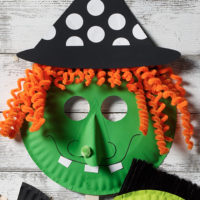 activité halloween pour les petits sorcière halloween avec une assiette