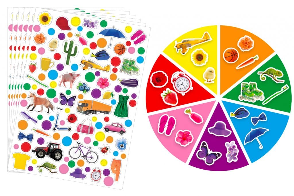 jeu de gommettes pour apprendre les couleurs