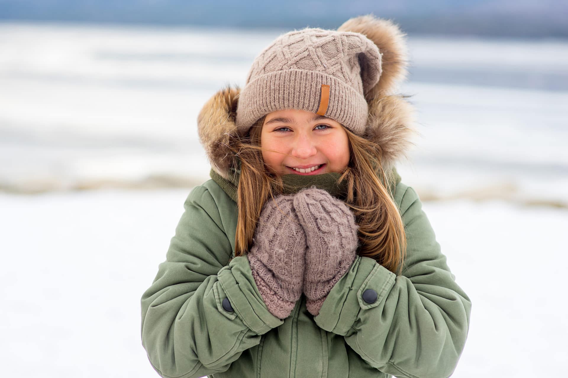 Manteau D'Hiver Pour Fille Avec Gants - Doudoune Chaude Et Élégante Pour Tous Les Jours