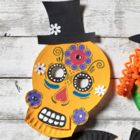masque tête de mort mexicaine avec gabarit