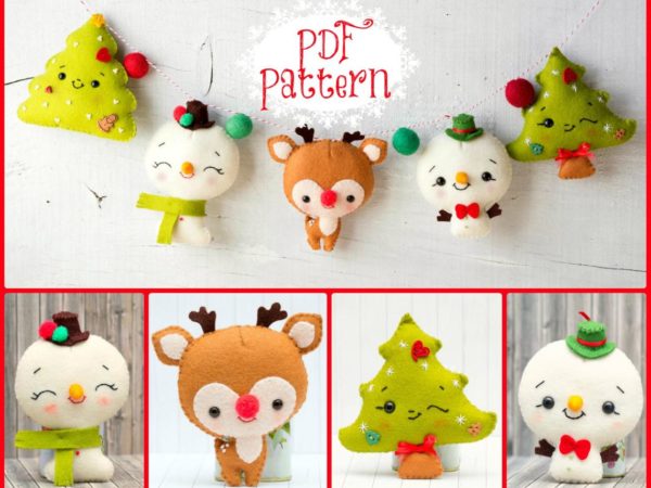 Patron couture feutrine noel tuto pdf