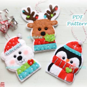 coudre de la deco de noel en feutrine modèle et diy