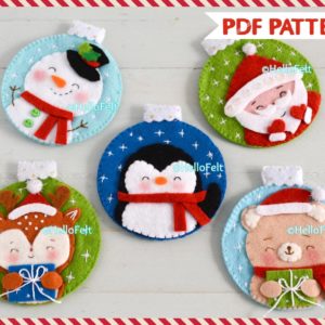 feutrine noel tuto boule de noel fantaisie à coudre