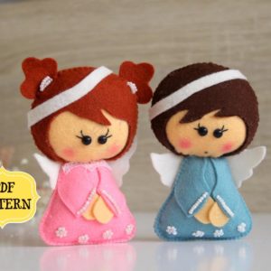 modèle ange en feutrine tuto diy patron à télécharger