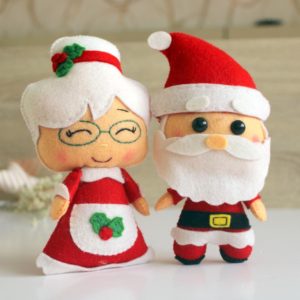 noel et feutrine coudre le père noel et la mère noel modèle pattern patron
