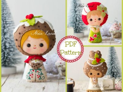 patron sujet de noel en feutrine