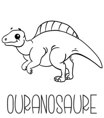 coloriage ouranosaure copyright Lin'ette illustration