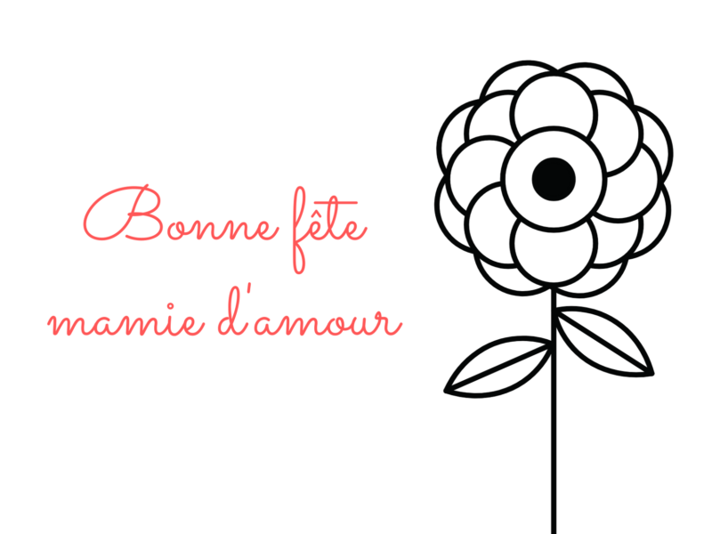 carte bonne fête mamie à colorier gratuite