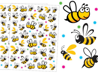 activité collage sticker autocollant gommettes abeilles pour enfant