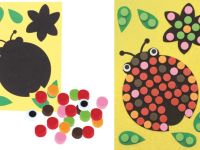 activités printemps collage coccinelle matériel pas cher