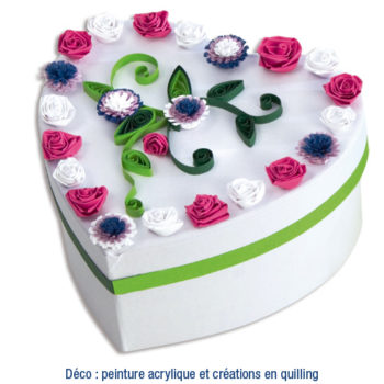 boîte coeur cadeau fête des mères à décorer enfant