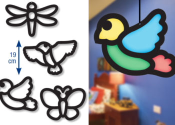 bricolage vitrail nature et printemps pour enfant