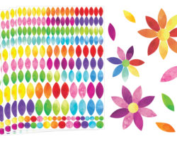 gommettes fleurs et feuilles pour activités manuelles