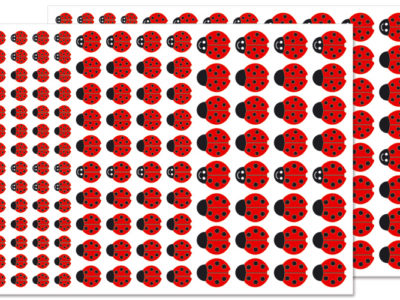 matériel printemps gommettes coccinelles