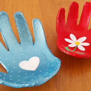 cadeau fête des mères coupelle empreinte main
