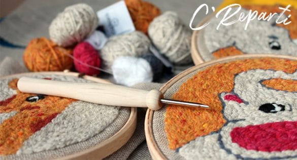 punch needle avec crochet