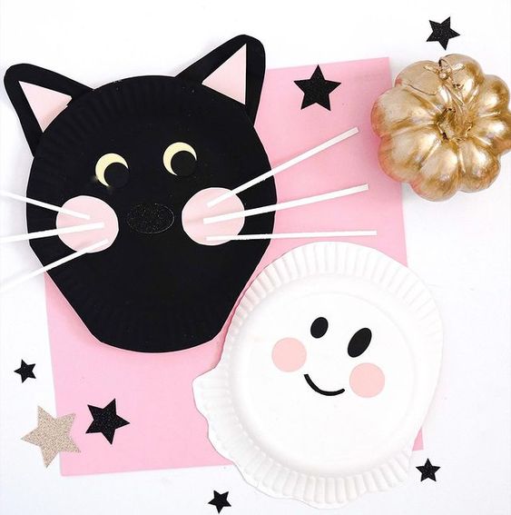decoration halloween avec assiette