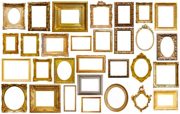 tableau doré de différentes formes