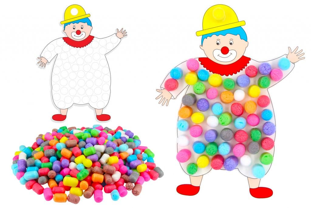 clown décorer avec des flocons de maïs