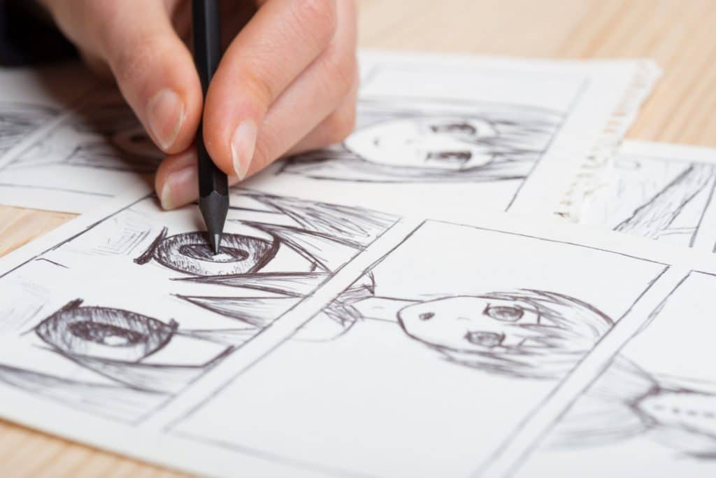 personne dessine un manga