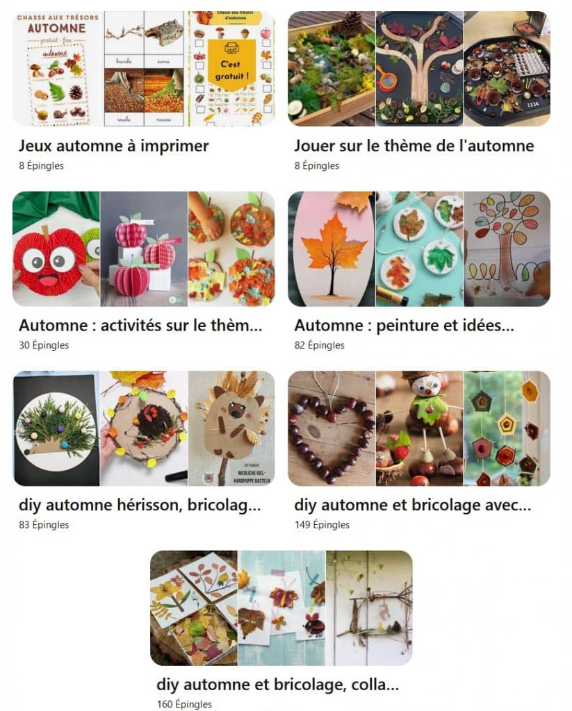tableau pinterest automne